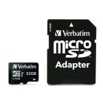 Memóriakártya, microSDHC, 32GB, CL10/U3, 90/45 MB/s, adapter, VERBATIM "PRO"