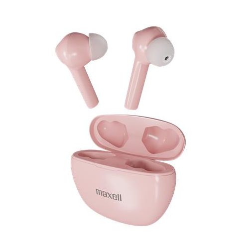 Fülhallgató, vezeték nélküli, Bluetooth 5.3, mikrofonnal, MAXELL "Dynamic+", rózsaszín