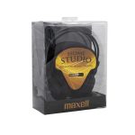 Fejhallgató, vezetékes, MAXELL "Home Studio", fekete