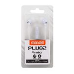 Fülhallgató, mikrofonnal, MAXELL "Plugz", fehér