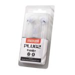 Fülhallgató, mikrofonnal, MAXELL "Plugz", fehér
