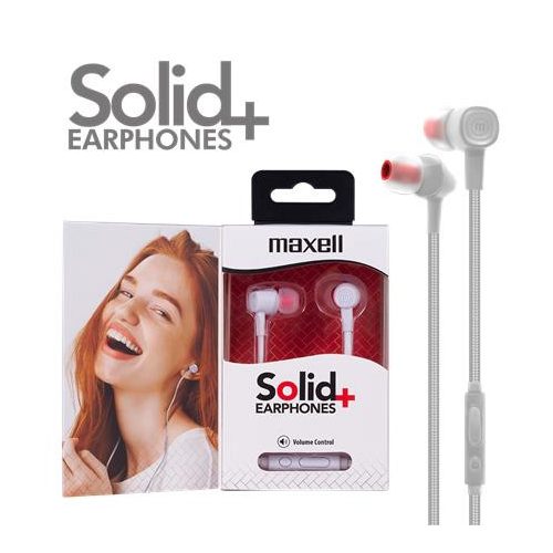 Fülhallgató, mikrofonnal, MAXELL "Solid+", fehér