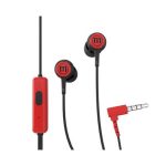 Fülhallgató, mikrofonnal, MAXELL "Tips", piros-fekete