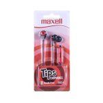 Fülhallgató, mikrofonnal, MAXELL "Tips", piros-fekete