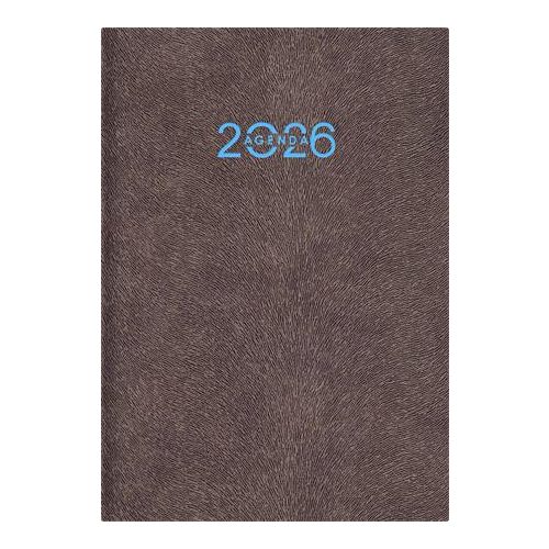 Naptár, tervező, A5, heti, DAYLINER "Animal", Grizzly-szürkésbarna