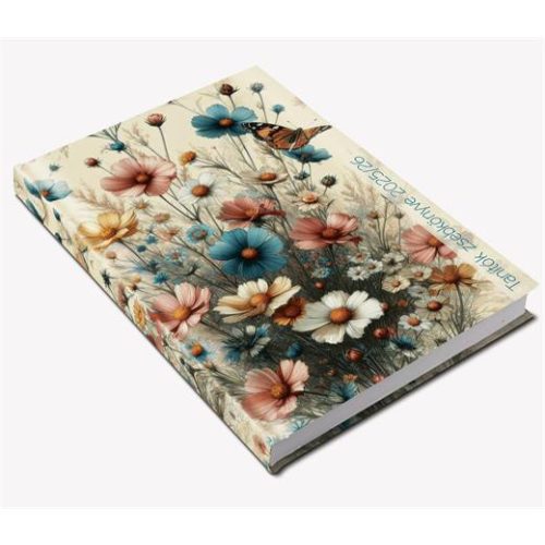 Tanítói zsebkönyv, A5, heti, 2025/2026 tanév, REALSYSTEM, pillangó