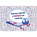 Asztali naptár, heti, 2026/2027 tanév, REALSYSTEM