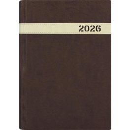   Naptár, tervező, A5, napi, DAYLINER, "The Boss", barna