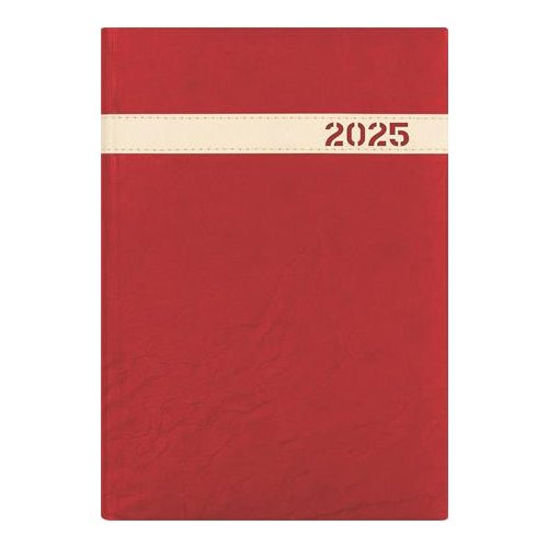 Naptár, tervező, A5, napi, DAYLINER, "The Boss", bordó