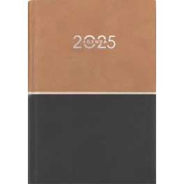   Naptár, tervező, A5, napi, DAYLINER "Contrast", barna-fekete