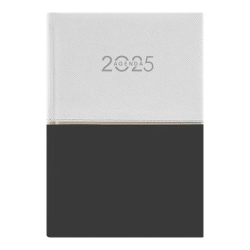 Naptár, tervező, A5, napi, DAYLINER "Contrast", fehér-fekete