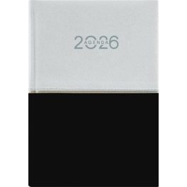   Naptár, tervező, A5, napi, DAYLINER "Contrast", fehér-fekete