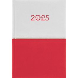   Naptár, tervező, A5, napi, DAYLINER "Contrast", fehér-piros