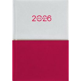   Naptár, tervező, A5, napi, DAYLINER "Contrast", fehér-piros