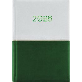   Naptár, tervező, A5, napi, DAYLINER "Contrast", fehér-zöld