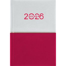   Naptár, tervező, B6, heti, DAYLINER "Contrast", fehér-piros