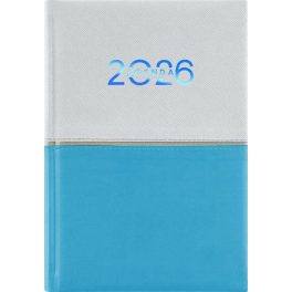   Naptár, tervező, B6, heti, DAYLINER "Contrast", fehér-világoskék