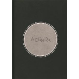   Naptár, tervező, A5, napi, DAYLINER "Central", fekete-szürke