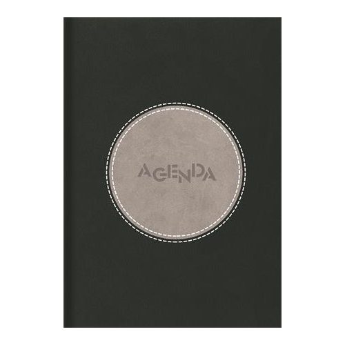 Naptár, tervező, A5, napi, DAYLINER "Central", fekete-szürke