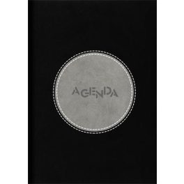   Naptár, tervező, A5, napi, DAYLINER "Central", fekete-szürke