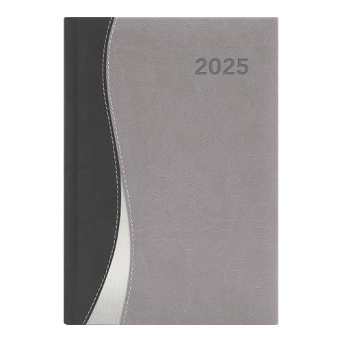 Naptár, tervező, A5, napi, DAYLINER, "Dubai", fekete-szürke