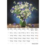 Naptár, fali, DAYLINER, "Virágok"