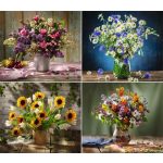 Naptár, fali, DAYLINER, "Virágok"