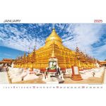 Naptár, fali, DAYLINER, "World wonders"