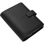 Kalendárium, gyűrűs, betétlapokkal, personal méret, FILOFAX "Camden", fekete