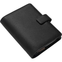   Kalendárium, gyűrűs, betétlapokkal, personal méret, FILOFAX "Camden", fekete