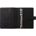 Kalendárium, gyűrűs, betétlapokkal, personal méret, FILOFAX "Camden", fekete