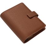 Kalendárium, gyűrűs, betétlapokkal, personal méret, FILOFAX "Camden", mokka