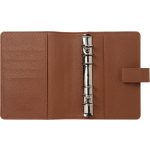 Kalendárium, gyűrűs, betétlapokkal, personal méret, FILOFAX "Camden", mokka