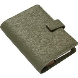   Kalendárium, gyűrűs, betétlapokkal, personal méret, FILOFAX "Camden", oliva