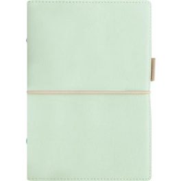   Kalendárium, gyűrűs, betétlapokkal, pocket méret, FILOFAX, "Domino" Soft", pasztellzöld