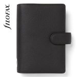 Kalendárium, gyűrűs, betétlapokkal, personal méret, FILOFAX "Norfolk", fekete