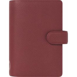   Kalendárium, gyűrűs, betétlapokkal, personal méret, FILOFAX "Norfolk", bordó
