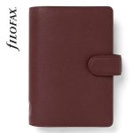 Kalendárium, gyűrűs, betétlapokkal, personal méret, FILOFAX "Norfolk", bordó