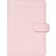 Kalendárium, gyűrűs, betétlapokkal, personal méret, FILOFAX "Saffiano", halvány rózsaszín