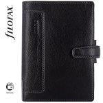 Kalendárium, gyűrűs, betétlapokkal, pocket méret, FILOFAX, "Holborn", fekete