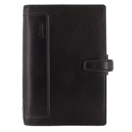   Kalendárium, gyűrűs, betétlapokkal, personal méret, FILOFAX, "Holborn", fekete