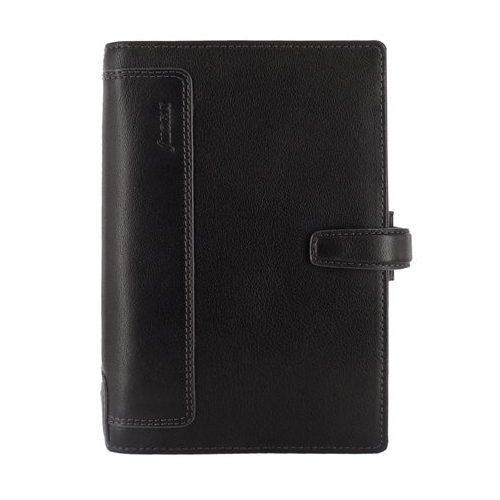 Kalendárium, gyűrűs, betétlapokkal, personal méret, FILOFAX, "Holborn", fekete