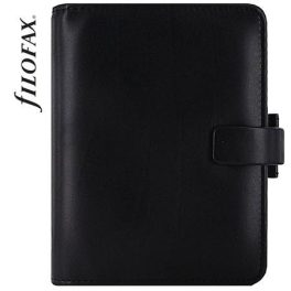   Kalendárium, gyűrűs, betétlapokkal, pocket méret, FILOFAX, "Metropol", fekete
