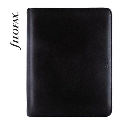 Kalendárium, gyűrűs, betétlapokkal, A5, FILOFAX "Metropol", cipzárral fekete