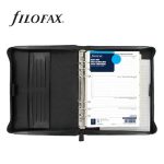Kalendárium, gyűrűs, betétlapokkal, A5, FILOFAX "Metropol", cipzárral fekete