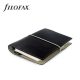 Kalendárium, gyűrűs, betétlapokkal, personal méret, FILOFAX, "Domino", fekete