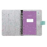 Kalendárium, gyűrűs, betétlapokkal, personal méret, FILOFAX, "Expressions", menta