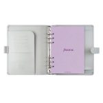Kalendárium, gyűrűs, betétlapokkal, A5 méret, FILOFAX "Saffiano", gránit