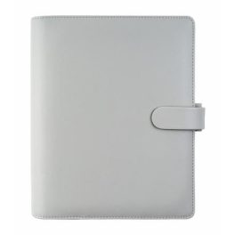   Kalendárium, gyűrűs, betétlapokkal, personal méret, FILOFAX "Saffiano", gránit