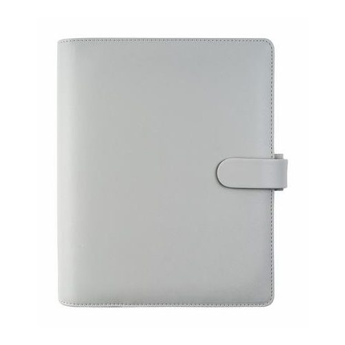 Kalendárium, gyűrűs, betétlapokkal, personal méret, FILOFAX "Saffiano", gránit